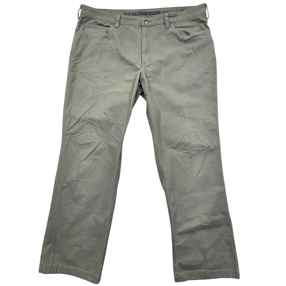Duluth Flex Ballroom Khakis Relaxed Fit Pants 36310 Olive Green Mens 42x32